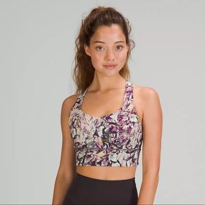 Lululemon Free to be Serene Longline Bra 10 Terazzo Glaze Multi